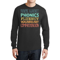 Reading Components Literacy Education Phonemic Awareness T Shirt Long Sleeve Shirts | Artistshot