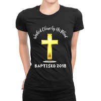 Christian Believer Baptism For Jesus Followers Ladies Fitted T-shirt | Artistshot