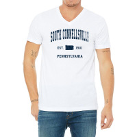 South Connellsville Pennsylvania Pa Vintage Athletic Navy Sp T Shirt V-neck Tee | Artistshot