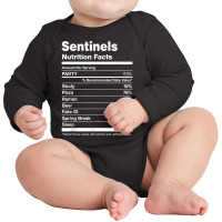 Sentinels Nutrition Facts College University T Shirt Long Sleeve Baby Bodysuit | Artistshot