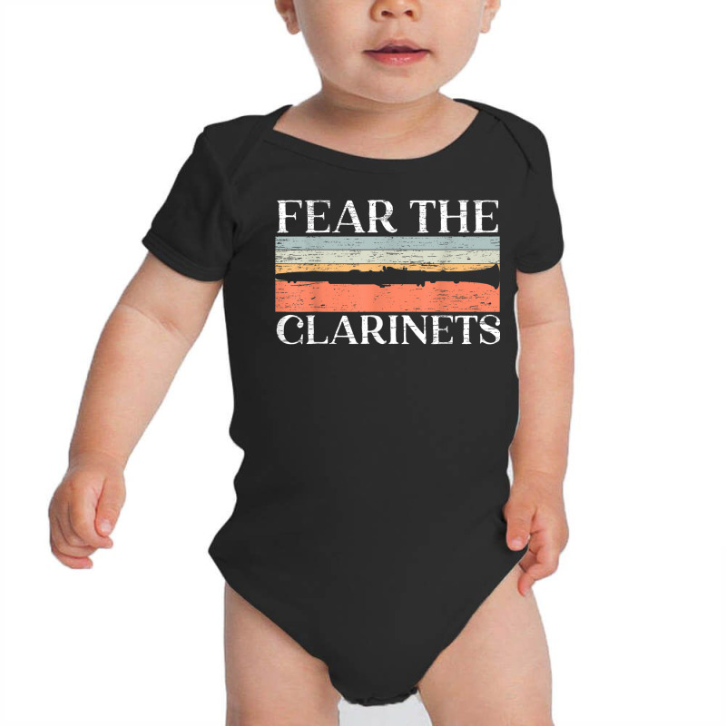 Fear The Clarinets Clarinetist Musical Instrument Baby Bodysuit by Uniform | Artistshot