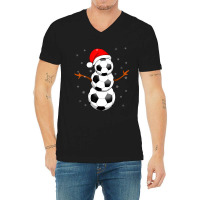 Football For Boys Girls Christmas Snowman Soccer V-neck Tee | Artistshot