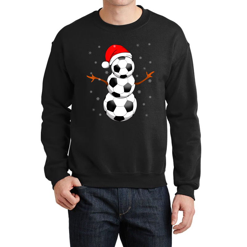 Football For Boys Girls Christmas Snowman Soccer Crewneck Sweatshirt | Artistshot