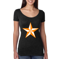 Orange And White School Colors Women's Triblend Scoop T-shirt | Artistshot