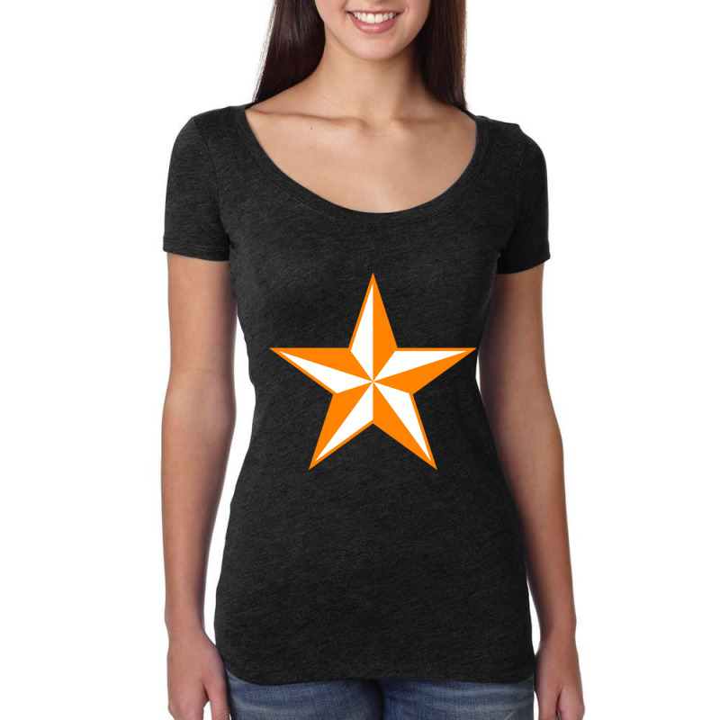 Orange And White School Colors Women's Triblend Scoop T-shirt by LUISRIVER | Artistshot