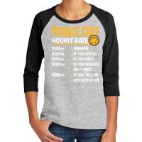 Private Chef Hourly Rate Funny Private Cook Culinary Cooking Long Slee Youth 3/4 Sleeve | Artistshot