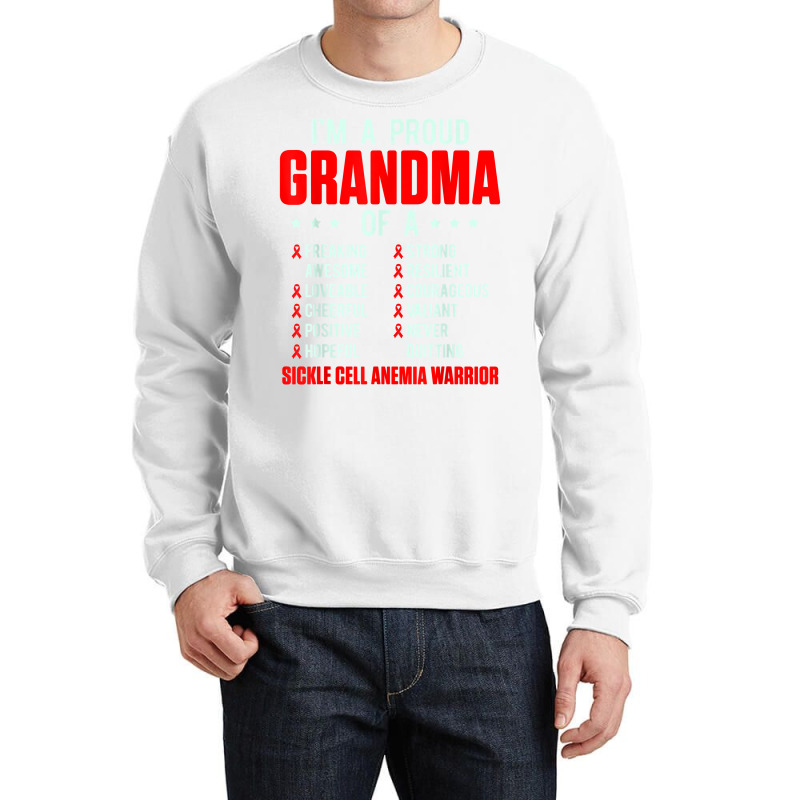 Sickle Cell Anemia Survivor Proud Grandma Anemic Warrior T Shirt Crewneck Sweatshirt by alyshasur9x | Artistshot