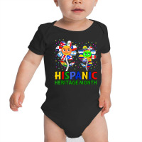 Hispanic Heritage Month Flower Kids Latin Flags T Shirt Baby Bodysuit | Artistshot