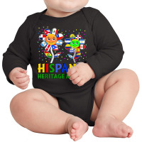 Hispanic Heritage Month Flower Kids Latin Flags T Shirt Long Sleeve Baby Bodysuit | Artistshot