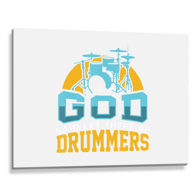 Christian Drummer Product And God Said Drummers Drum Sticks Metal Print Horizontal | Artistshot