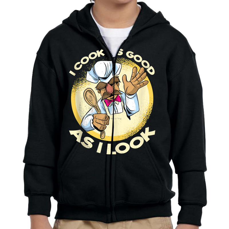 I Cook As Good As I Look Cooking Tank Top Youth Zipper Hoodie by cm-arts | Artistshot