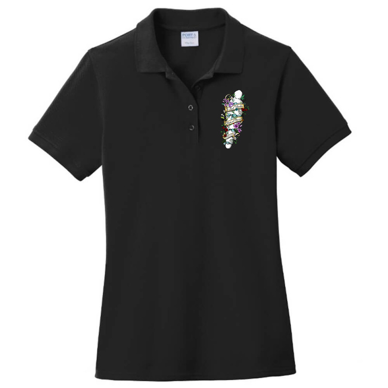 Natural Burial Floral Shroud Design For Funeral Directors Premium T Sh Ladies Polo Shirt by cm-arts | Artistshot