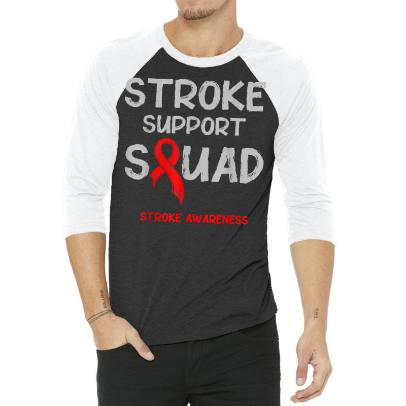 Stroke Awareness Survivor Squad Strong Warrior T Shirt 3/4 Sleeve Shirt | Artistshot