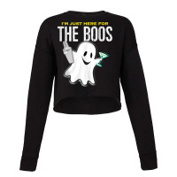 I'm Just Here For The Boos   Halloween Martini Shaker Tank Top Cropped Sweater | Artistshot