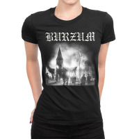 Burzum Church Burning, Black Metal, Burzum, Church Burning, Burzum Chu Ladies Fitted T-shirt | Artistshot