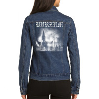 Burzum Church Burning, Black Metal, Burzum, Church Burning, Burzum Chu Ladies Denim Jacket | Artistshot