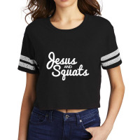 Christian Workou Jesus Lifting Squats Scorecard Crop Tee | Artistshot