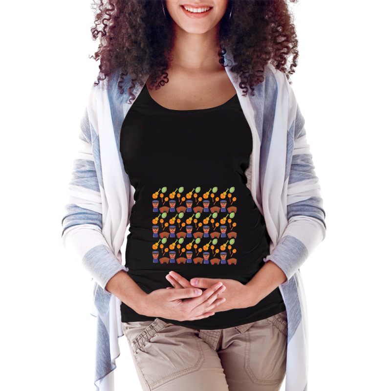 Brazilian Musical Instruments Pattern Maternity Scoop Neck T-shirt by cm-arts | Artistshot