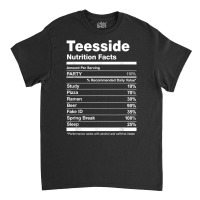 Teesside Nutrition Facts College University T Shirt Classic T-shirt | Artistshot