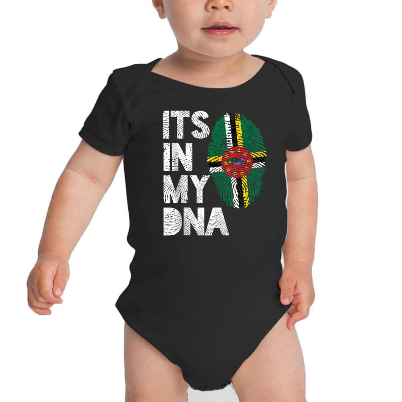 Its In My Dna Dominica Flag Fingerprint Tank Top Baby Bodysuit by cm-arts | Artistshot