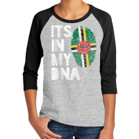 Its In My Dna Dominica Flag Fingerprint Tank Top Youth 3/4 Sleeve | Artistshot