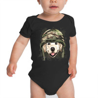 Golden Retriever Military Soldier Veterans Day Pet Dog Lover Baby Bodysuit | Artistshot