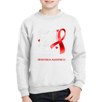 His Fight Is Our Fight Hemophilia Awareness Support Youth Sweatshirt | Artistshot