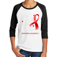 His Fight Is Our Fight Hemophilia Awareness Support Youth 3/4 Sleeve | Artistshot