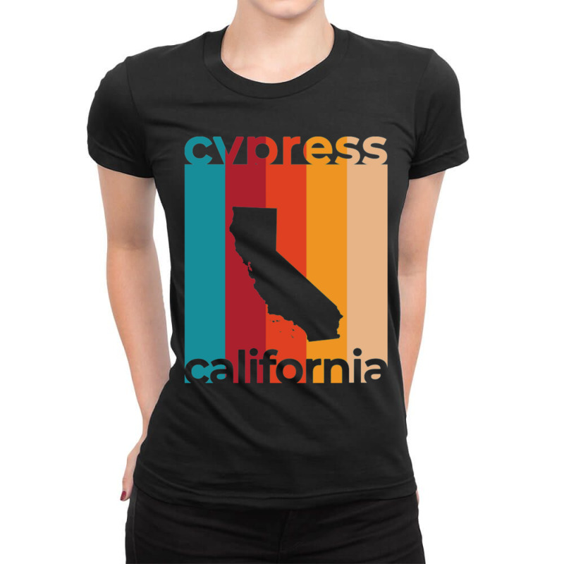 Cypress Cypress California Retro Ladies Fitted T-Shirt by ERNIEHERNANDEZ | Artistshot