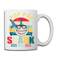 Pop Pop Shark Father's Day For Pop Pop Coffee Mug | Artistshot