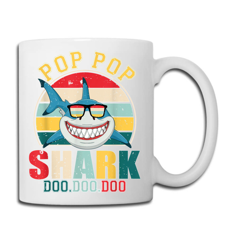 Pop Pop Shark Father's Day For Pop Pop Coffee Mug | Artistshot