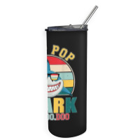 Pop Pop Shark Father's Day For Pop Pop Skinny Tumbler | Artistshot