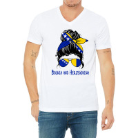 Bosnian Girl Bosniaks Girl Bosnia And Herzegovina Woman Flag Premium T V-neck Tee | Artistshot