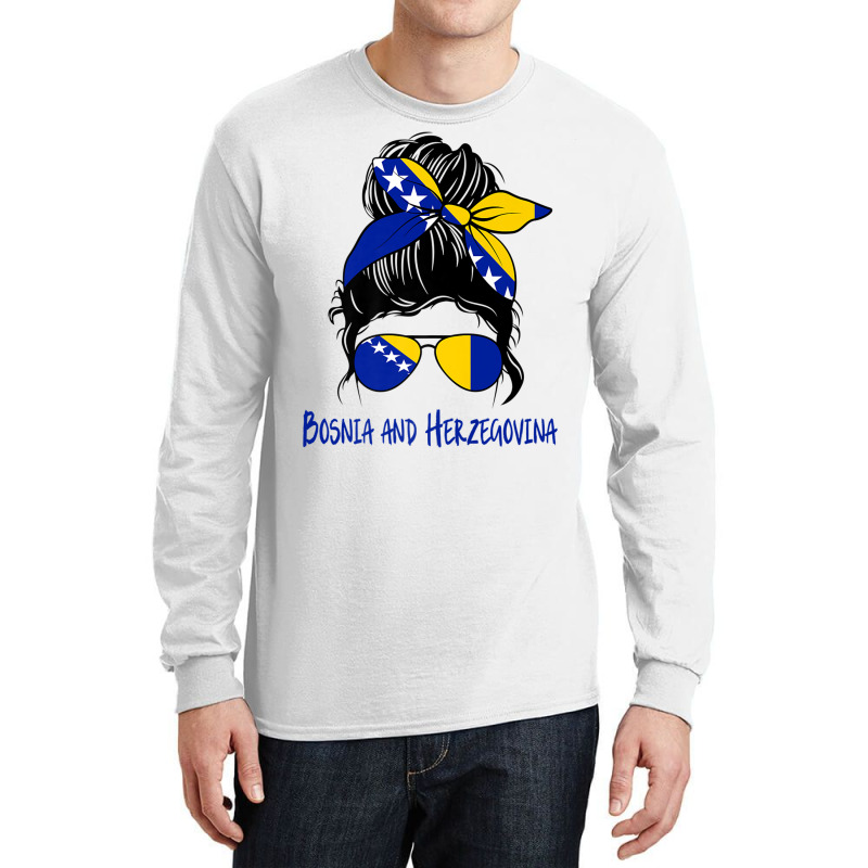 Bosnian Girl Bosniaks Girl Bosnia And Herzegovina Woman Flag Premium T Long Sleeve Shirts by vacheu | Artistshot