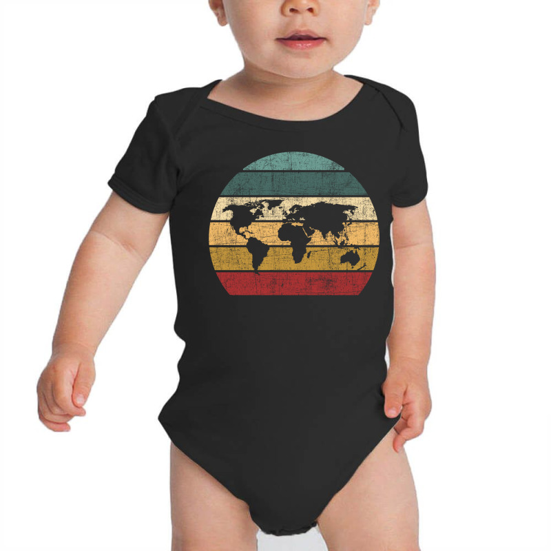 Cartography Retro Map   Geography Geographer Cartographer Long Sleeve Baby Bodysuit | Artistshot