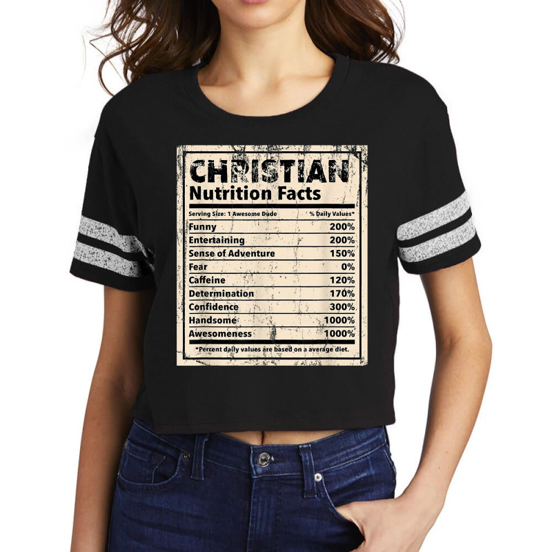 Christian Nutrition Facts Funny Name Humor Nickname T Shirt Scorecard Crop Tee by cm-arts | Artistshot