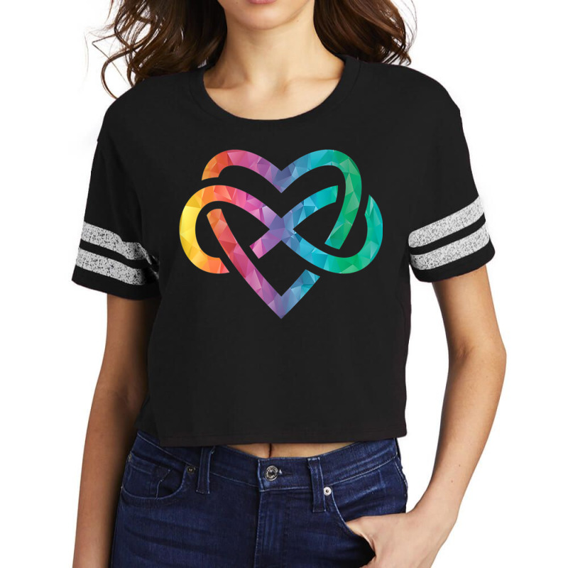 Low Poly Polyamory Rainbow Infinite Heart Lgbtqia Pride Tank Top Scorecard Crop Tee by cm-arts | Artistshot