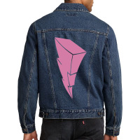 Pink Ranger Lightning Symbol Men Denim Jacket | Artistshot