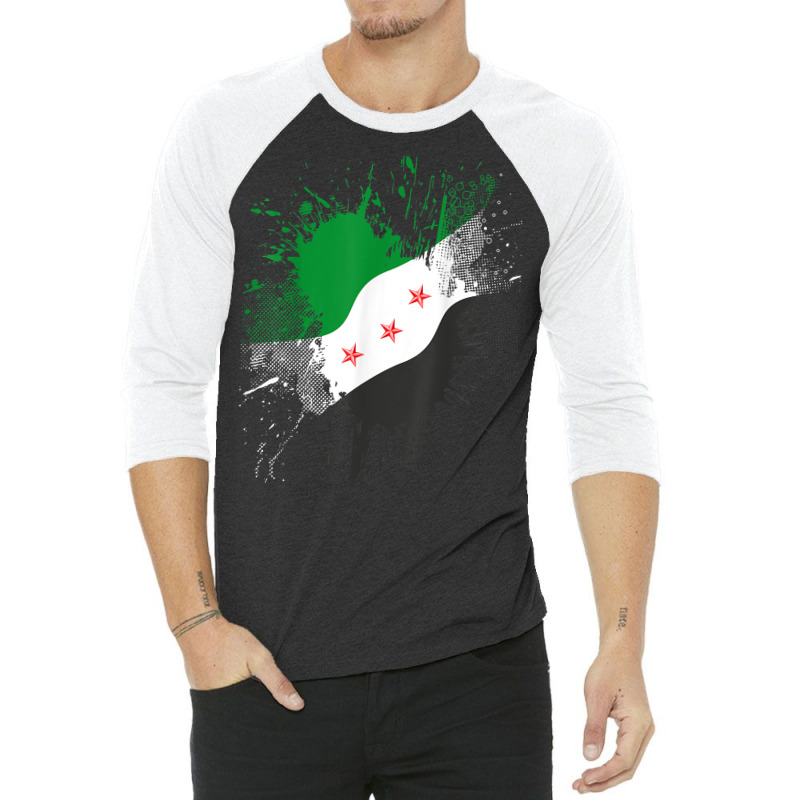 Syria Revolution Green Syrian Flag Free Syria T Shirt 3/4 Sleeve Shirt | Artistshot