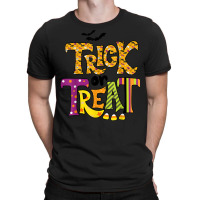 Groovy Halloween Trick Or Treat Retro Floral Ghost Men Women T-shirt | Artistshot