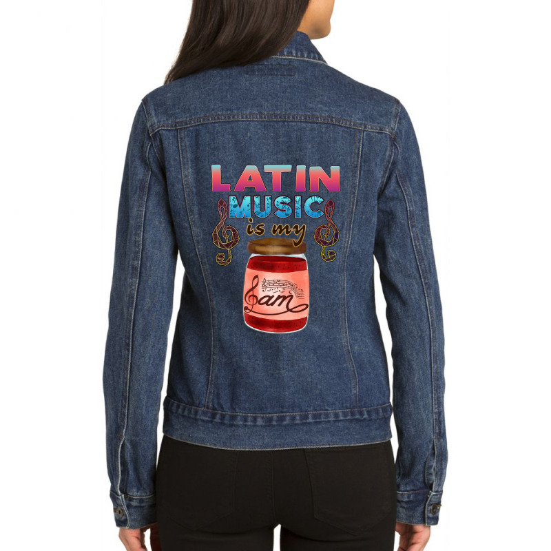 Latin Music Is My Jam Ladies Denim Jacket by MarlonChristopherMoyer | Artistshot