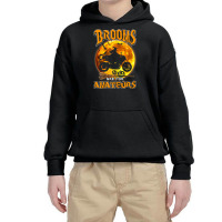 Womens Brooms Are For Amateurs Witch Riding Motorcycle Halloween Youth Hoodie | Artistshot