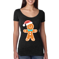 Gingerbread Man Christmas Women's Triblend Scoop T-shirt | Artistshot