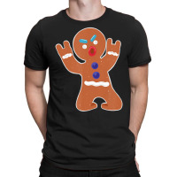 Gingerbread Man Metal Christmas T-shirt | Artistshot