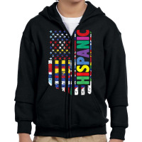 Usa And Latin American Countries Flag Hispanic Heritage T Shirt Youth Zipper Hoodie | Artistshot