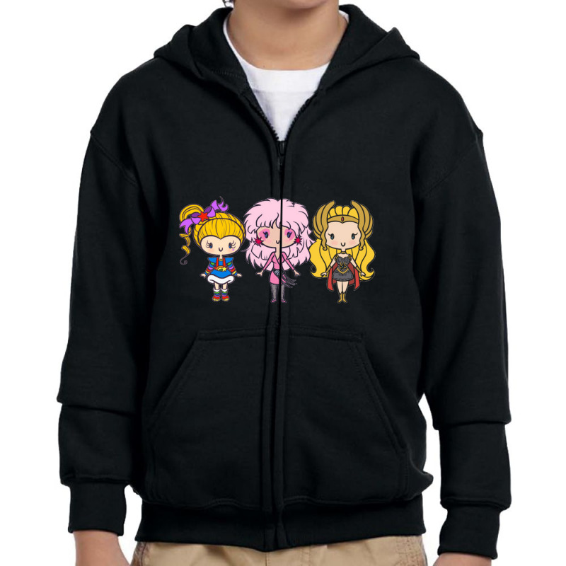 Lil' Cuties  Eighties Ladies   Rainbow Brite Youth Zipper Hoodie | Artistshot