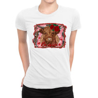 Be Mine Highland Cow Ladies Fitted T-shirt | Artistshot