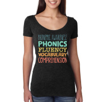 Reading Components Literacy Education Phonemic Awareness T Shirt Women's Triblend Scoop T-shirt | Artistshot