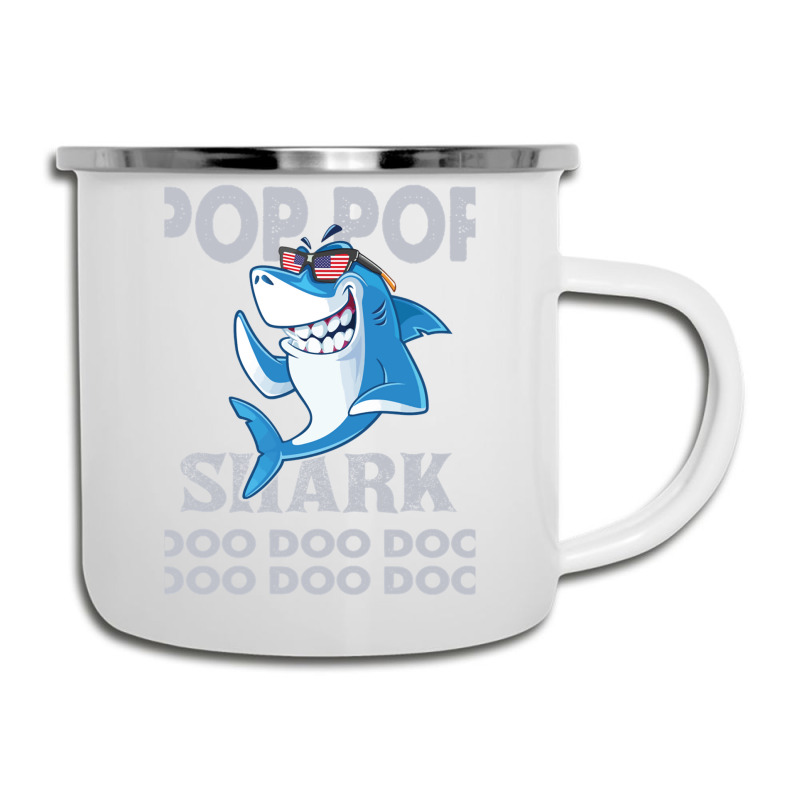 Pop Pop Shark   Pop Pop    Pop Pop Gif   Fahers Day    Pop Pop Birhday Camper Cup | Artistshot