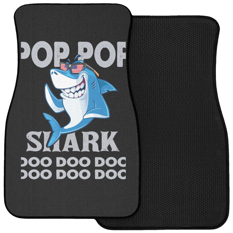 Pop Pop Shark   Pop Pop    Pop Pop Gif   Fahers Day    Pop Pop Birhday Front Car Mat | Artistshot